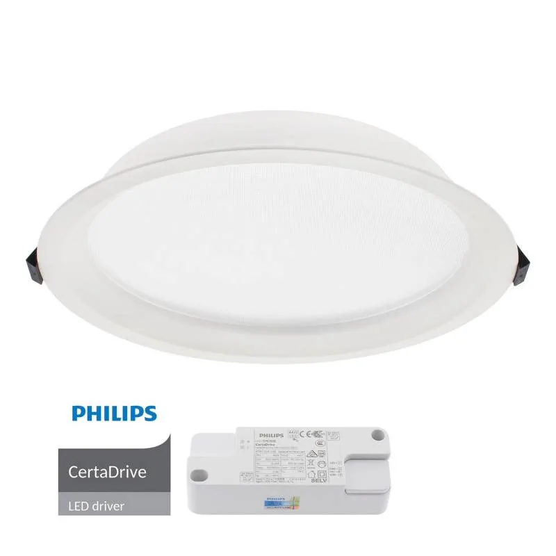 Downlight bol 44w certadrive cct cri>90 ugr17 ip54 3000-4000-6000k