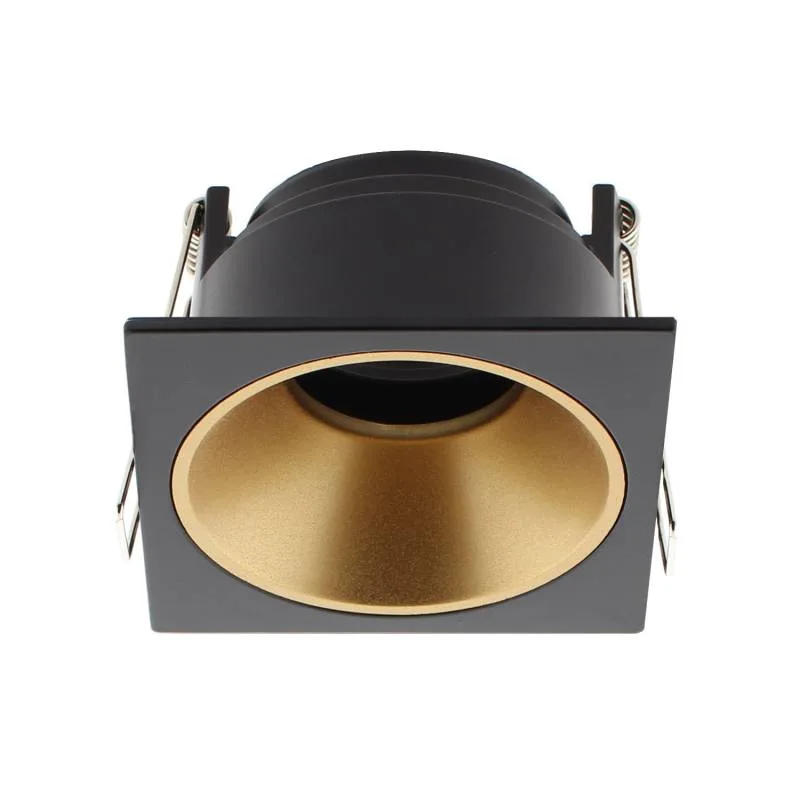 Downlight led mos ugr17 square 7w negro/dorado blanco frío