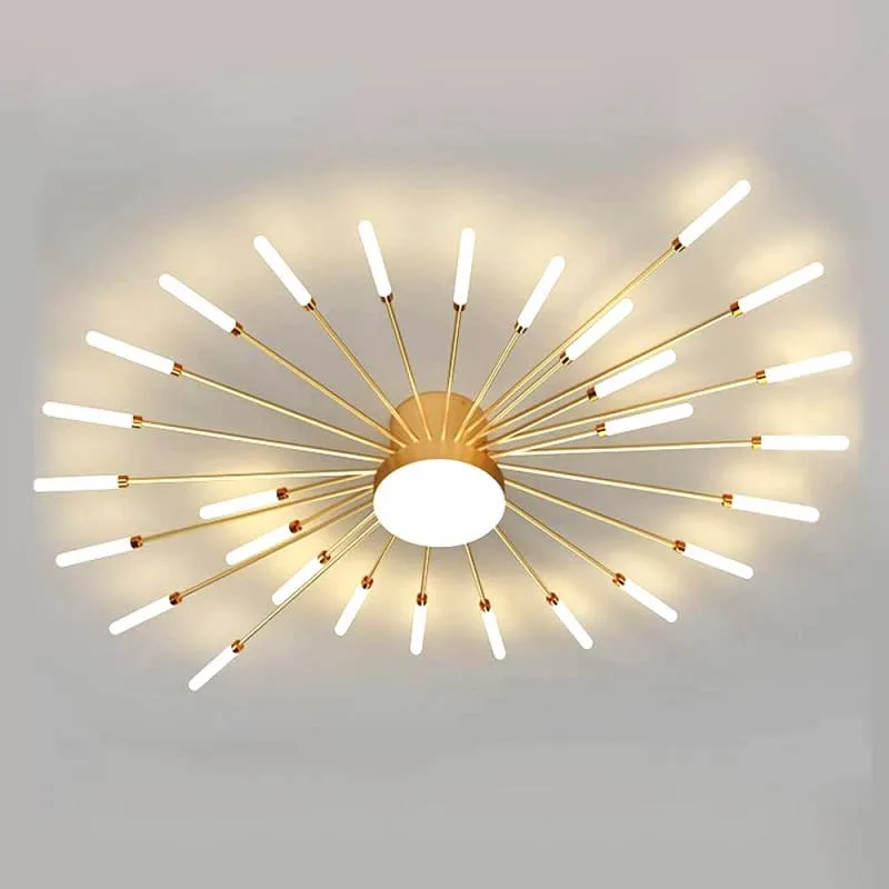 Lámpara fireworks led 28w+4w ø105cm cct gold + mando 3000-4000-6000k