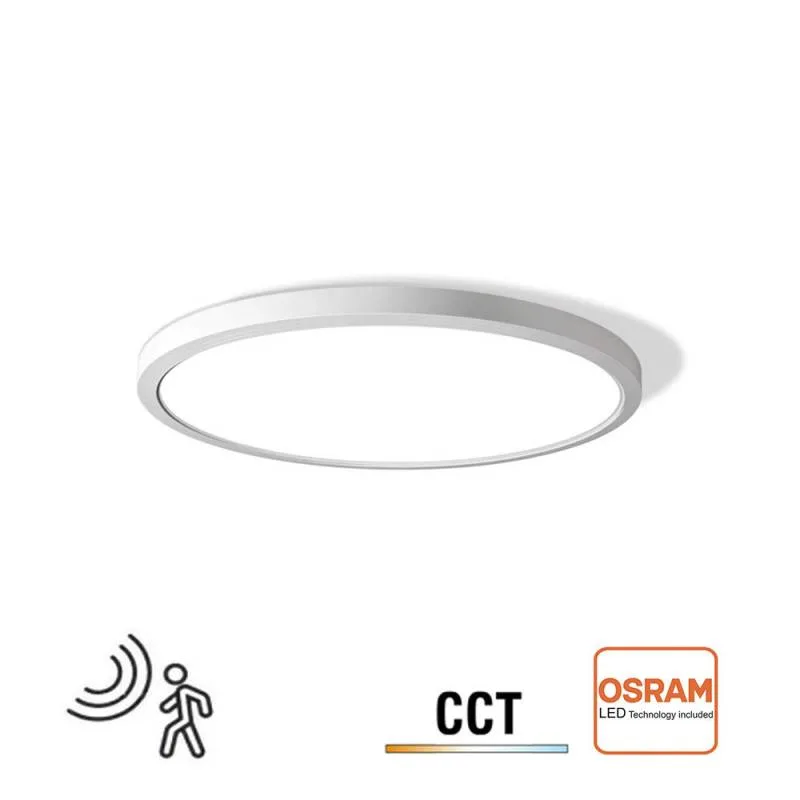 Plafón / downlight led moon kramfor 16-20-24w chip osram ø283mm cct + sensor movimiento 3000-4000-6000k