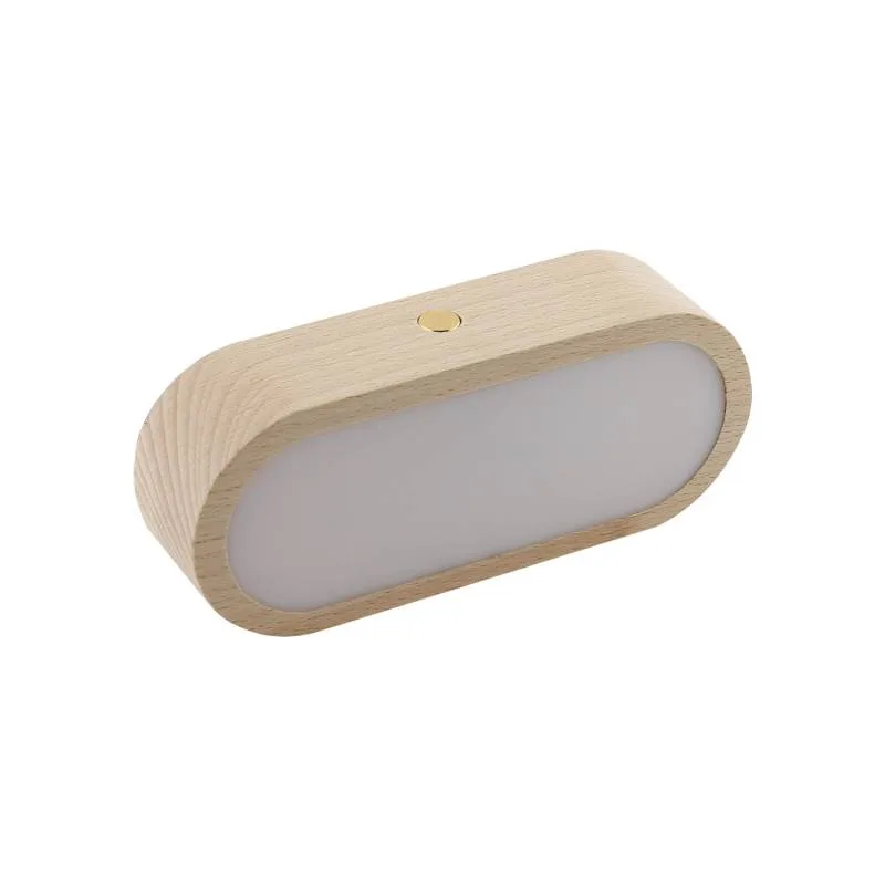 Lámpara de mesa night regulable recargable batería litio blanco cálido