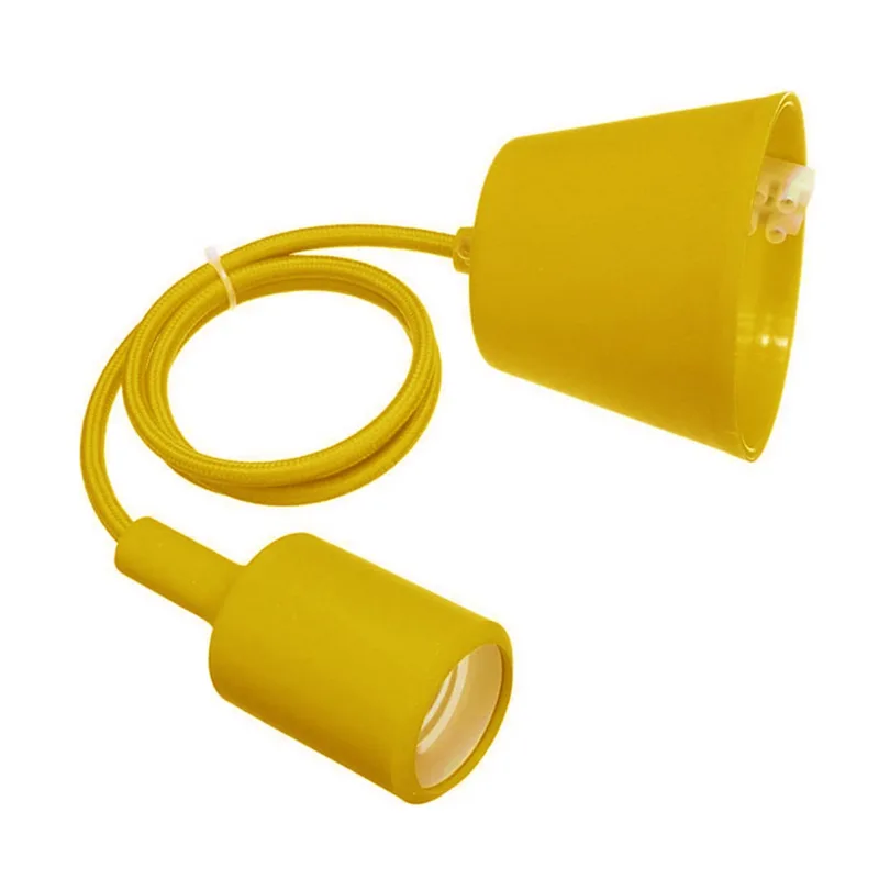 Montura con portalámparas e27 1m amarillo