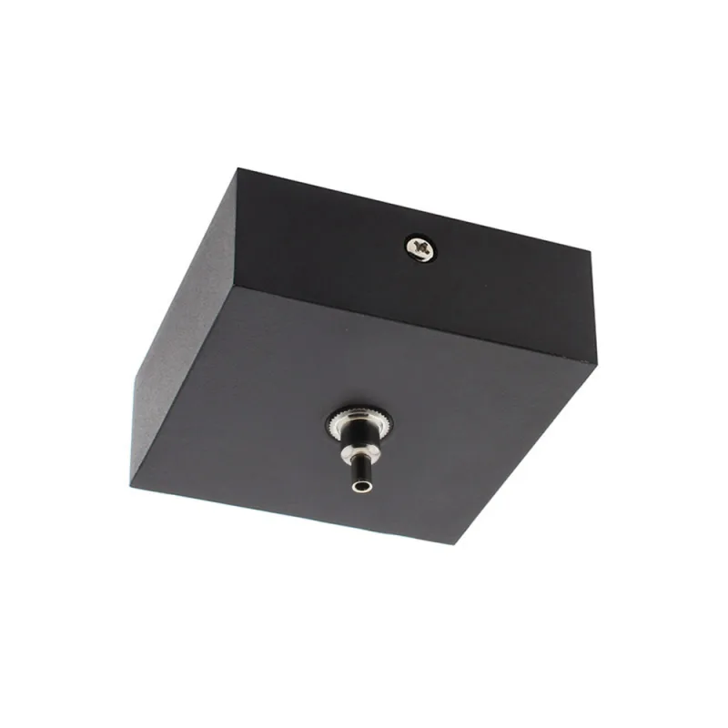 Florón cuadrado negro 80x80mm ø3mm