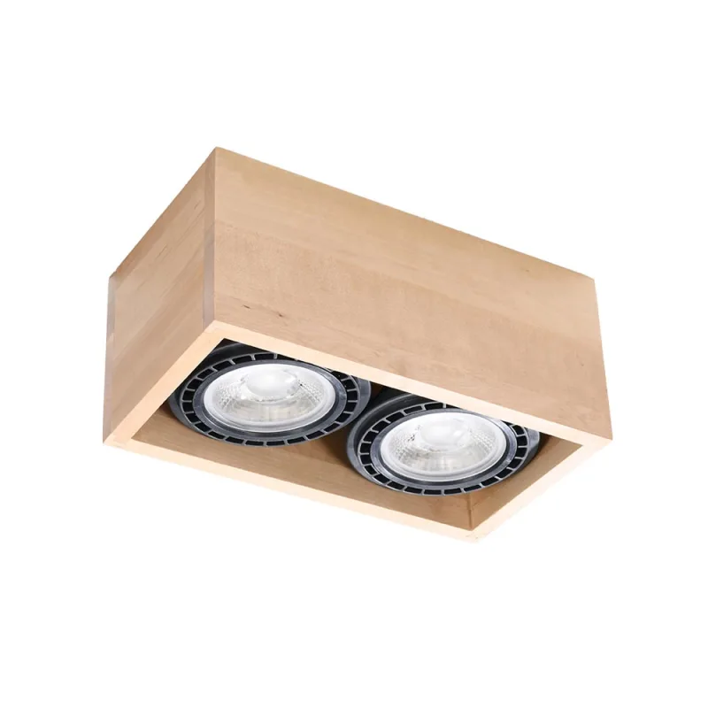 Luminaria de madera quatro 2 gu10