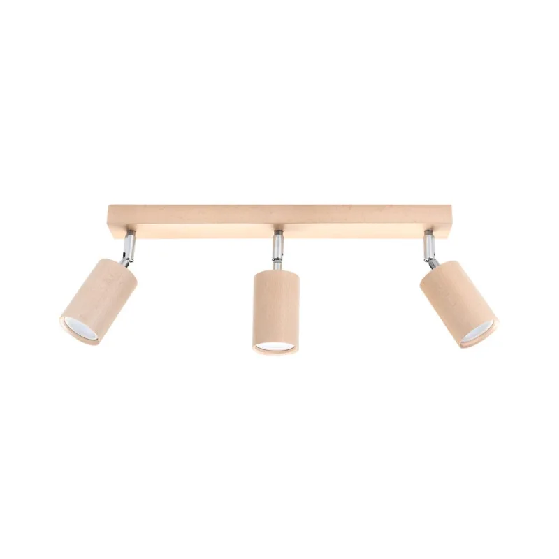 Aplique de techo berg 3 de madera gu10