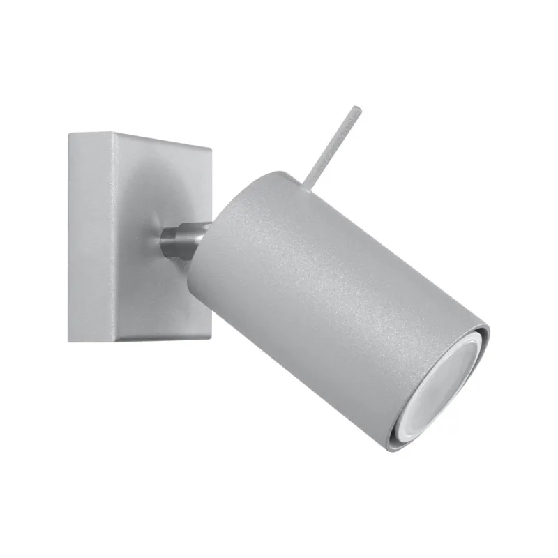 Aplique de pared ring 1 gris gu10