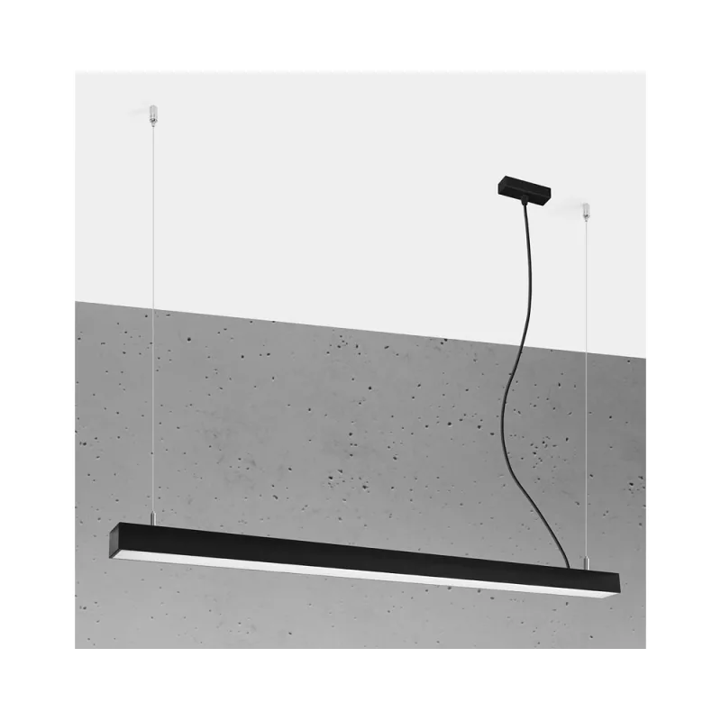 Lámpara de techo pinne led 115 negro 31w