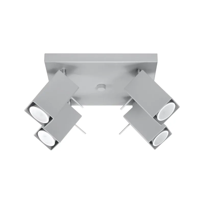 Aplique de techo merida 4 gris gu10