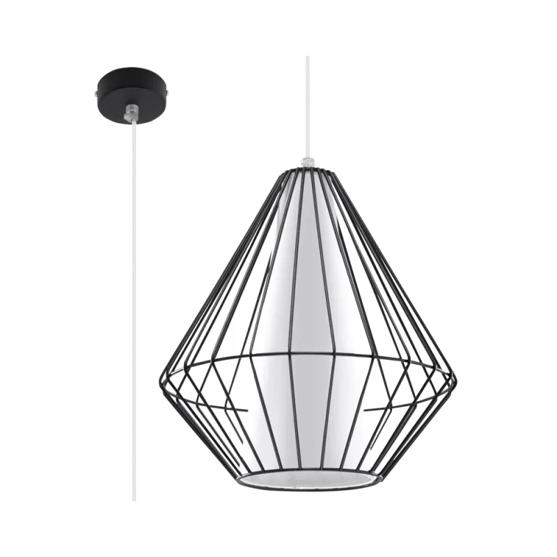 Lámpara de techo demi negro e27