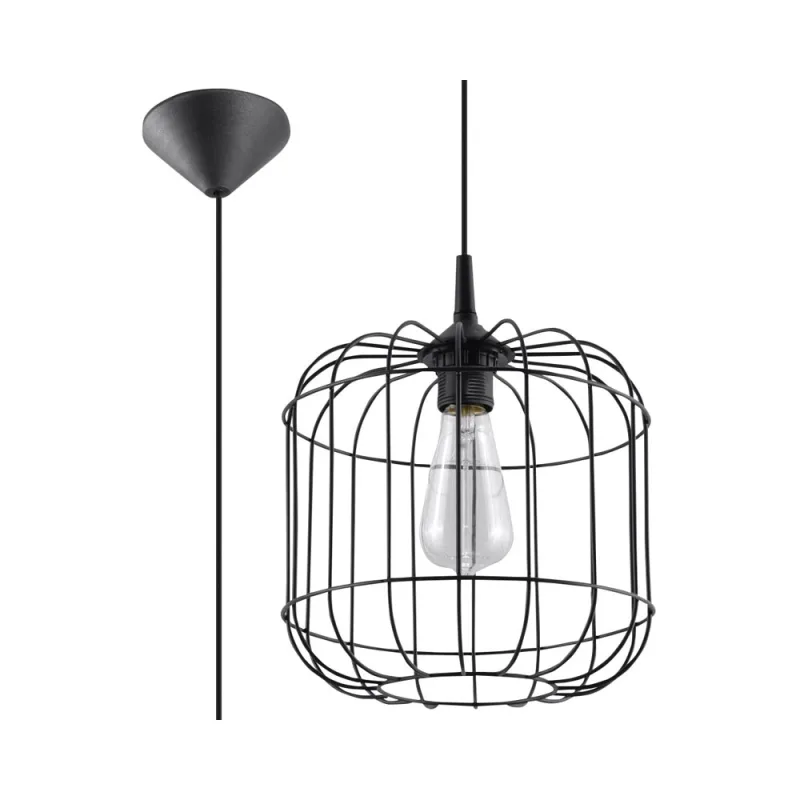 Lámpara de techo celta negro e27