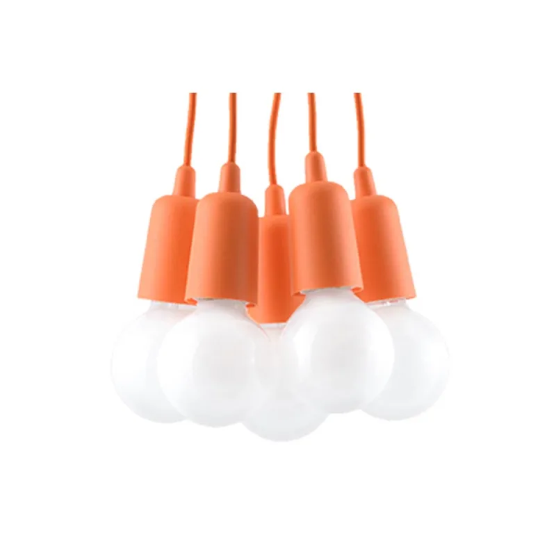 Lámpara de techo diego 5 naranja e27