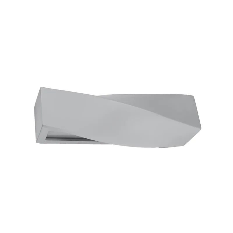 Aplique de cerámica sigma gris e27