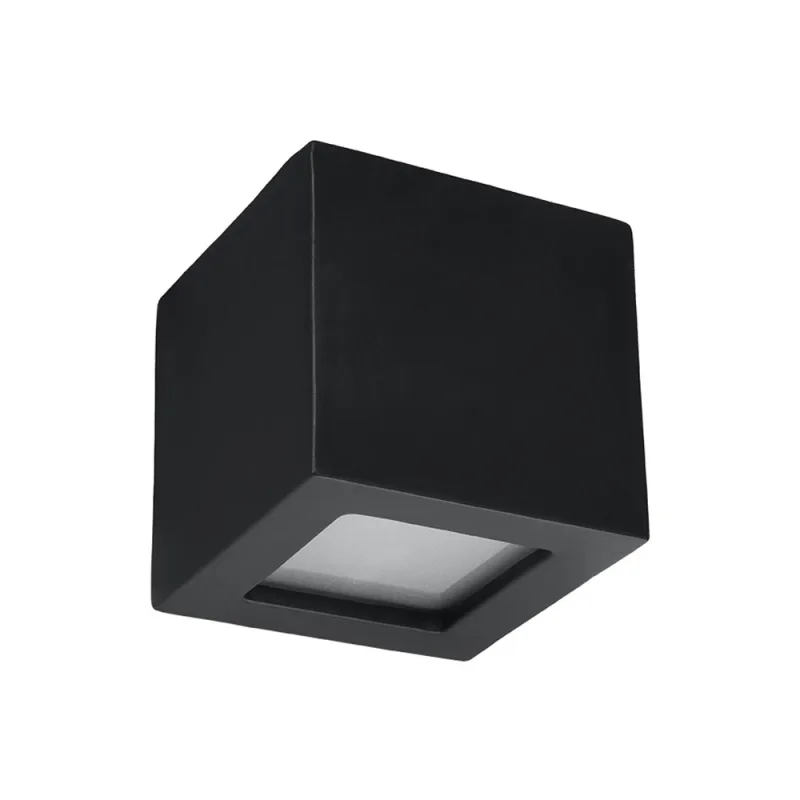 Aplique de cerámica leo negro e27