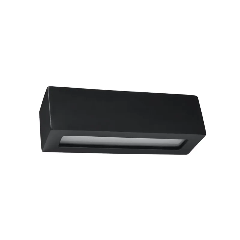 Aplique de cerámica vega negro e27