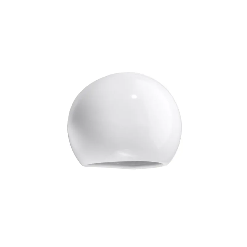 Aplique de pared barnizado globe blanco brillo