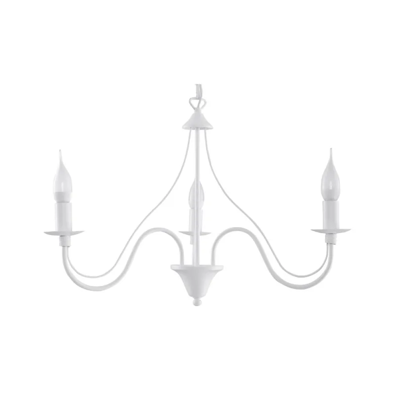 Lámpara suspendida minerwa 3 blanco e14