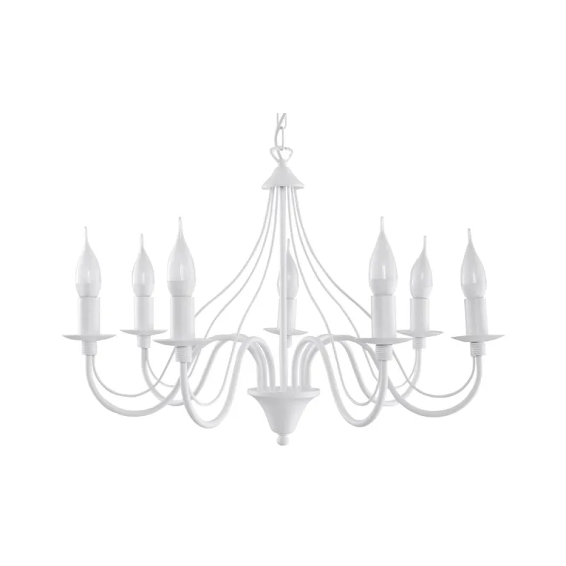 Lámpara suspendida minerwa 7 blanco e14