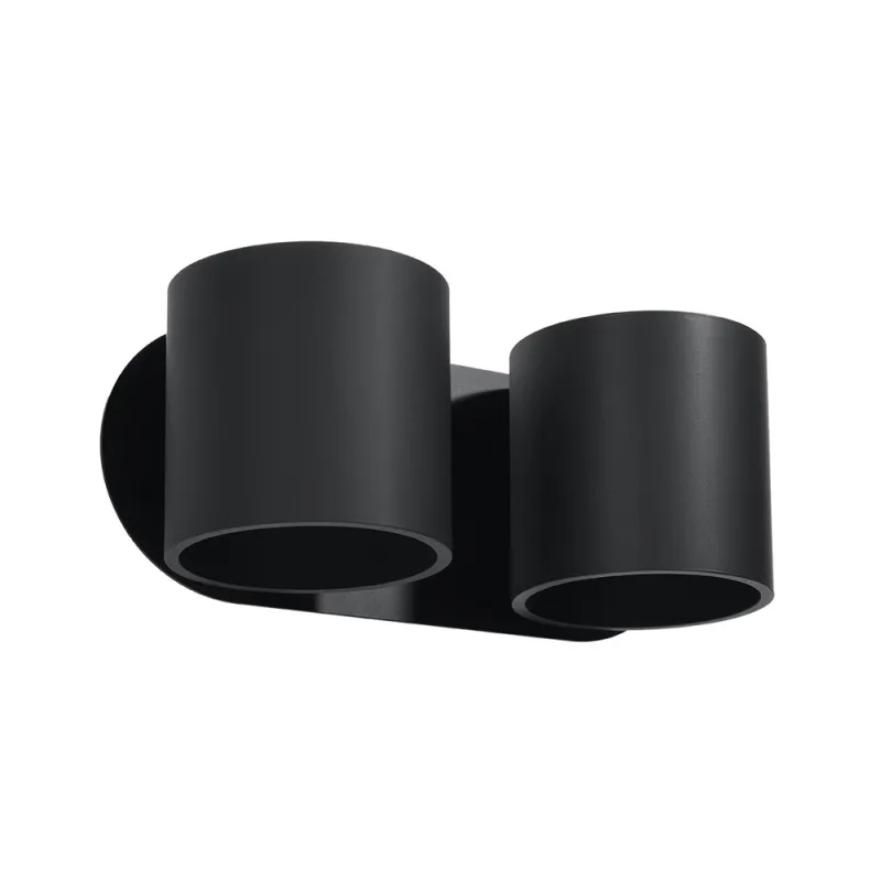 Aplique de pared orbis 2 negro g9