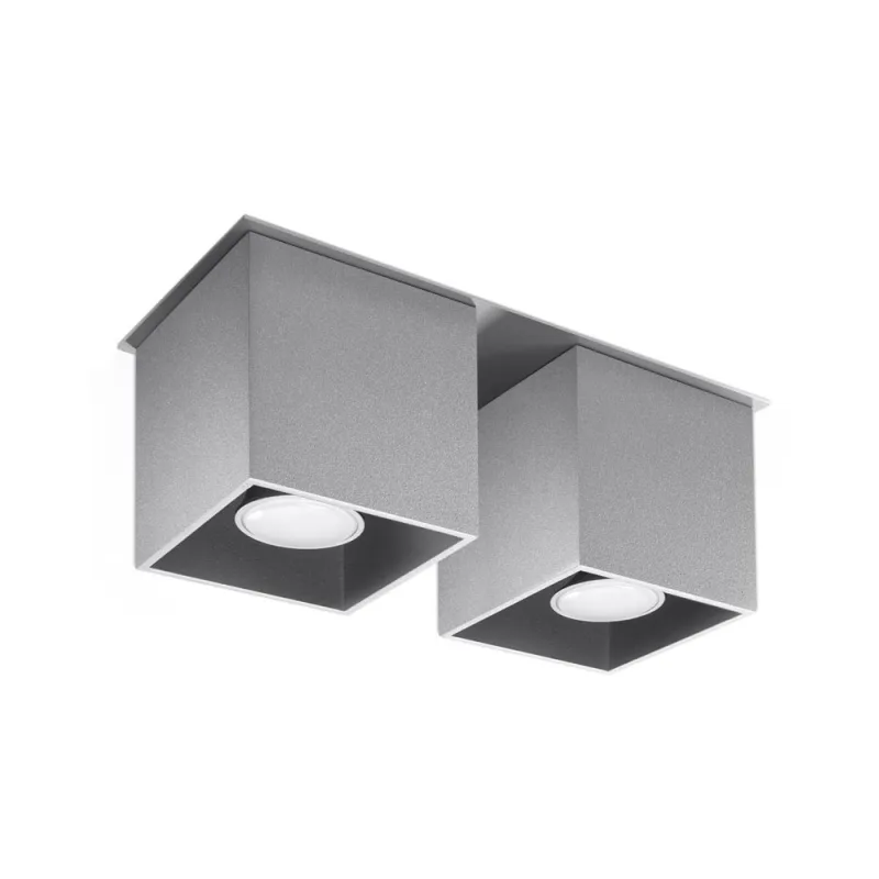 Aplique de techo quad 2 gris gu10