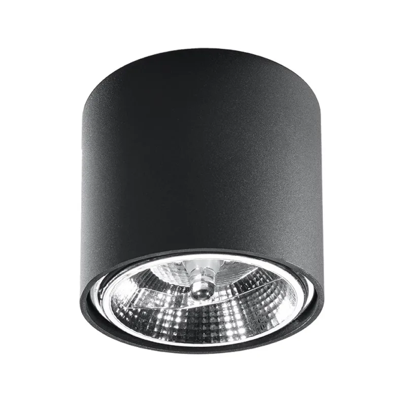 Aplique de techo tiube negro gu10