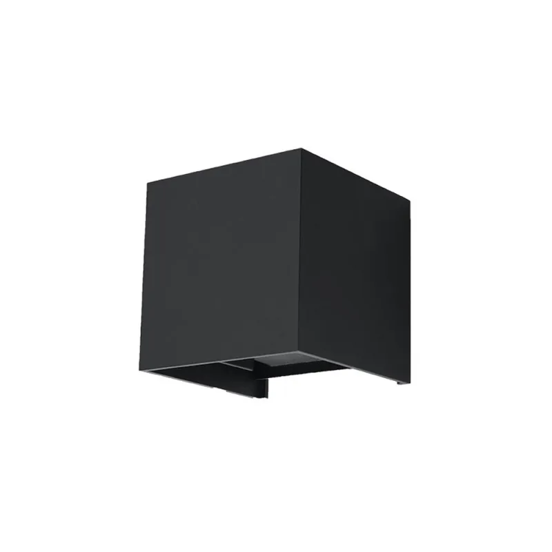 Aplique de pared luca led 6w negro ip54