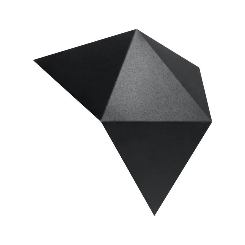 Aplique de pared solido negro g9