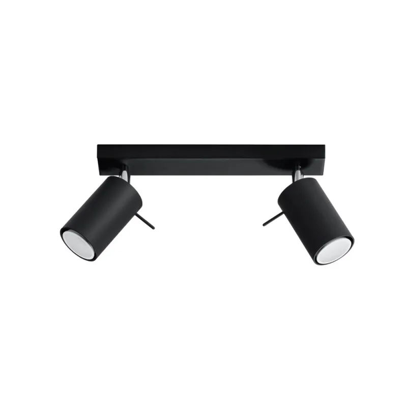 Aplique de techo ring 2 negro gu10