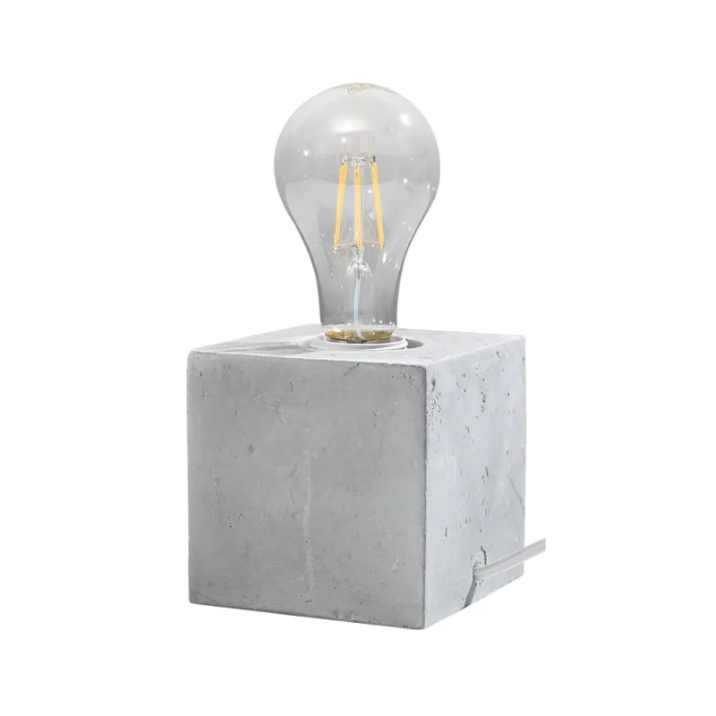 Lámpara de mesa de hormigón ariz e27