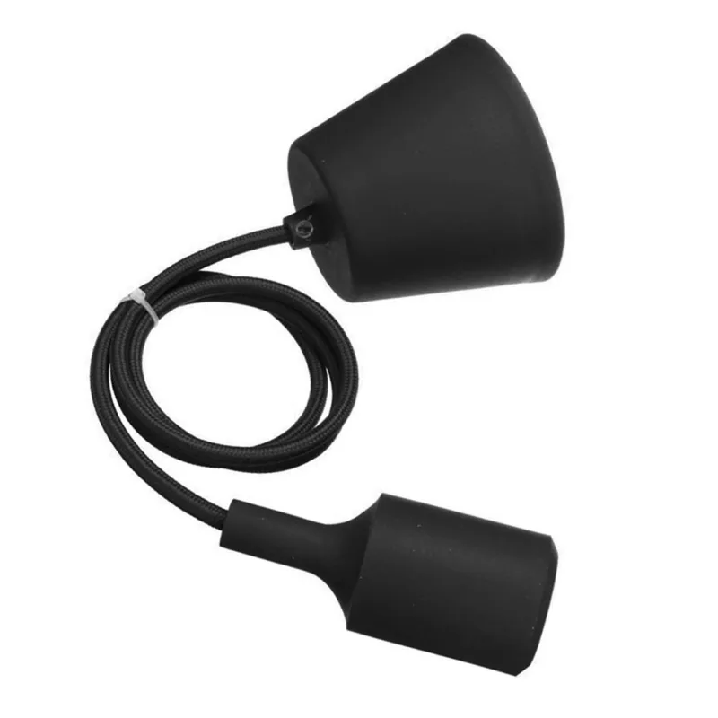 Montura con portalámparas e27 1m negro