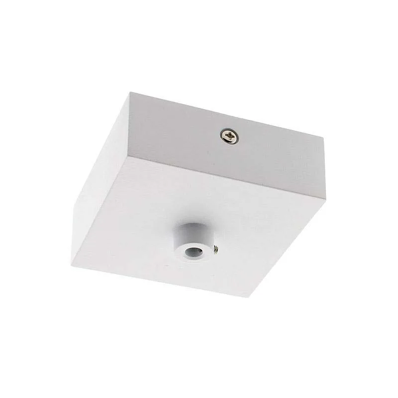 Florón cuadrado blanco 80x80mm ø6mm