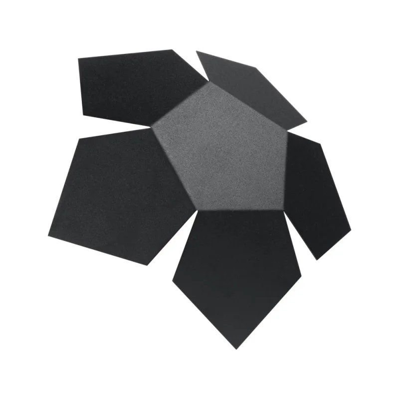 Aplique de pared penta negro g9