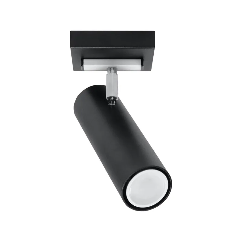 Aplique de techo direzione 1 negro gu10