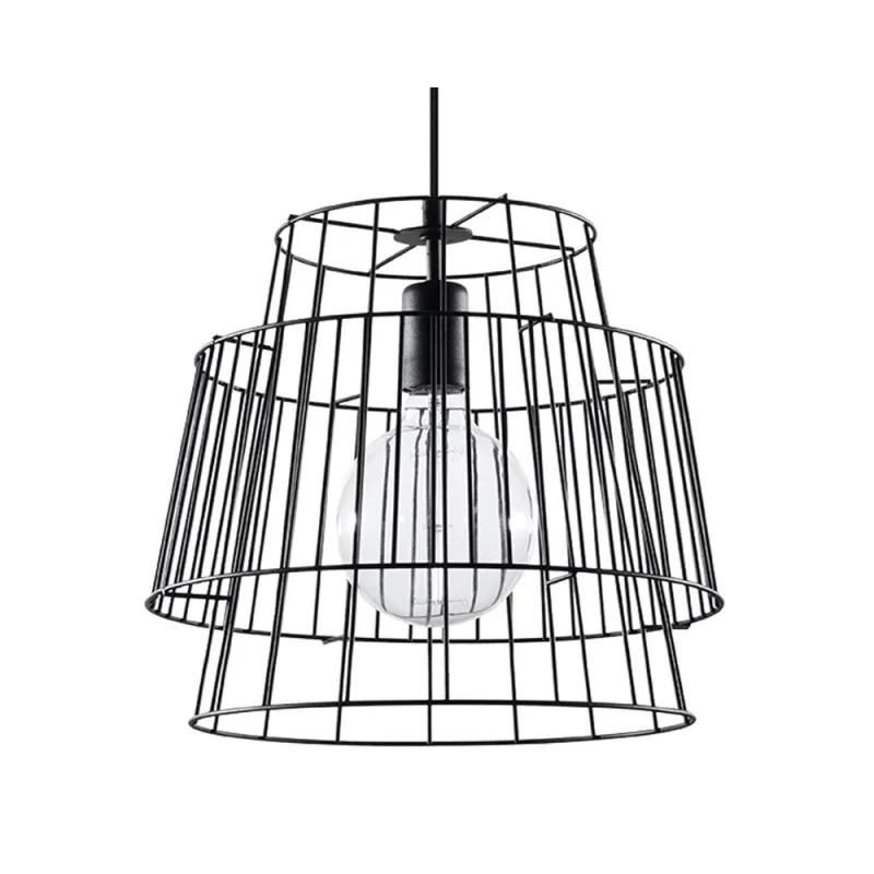 Lámpara de techo gate negro e27