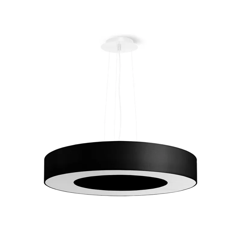 Lámpara suspendida saturno slim 50 negra e27