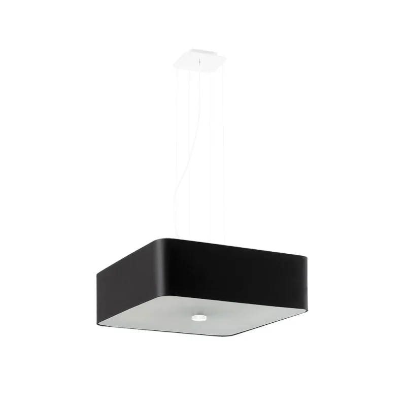Lámpara suspendida lokko 45 negra e27