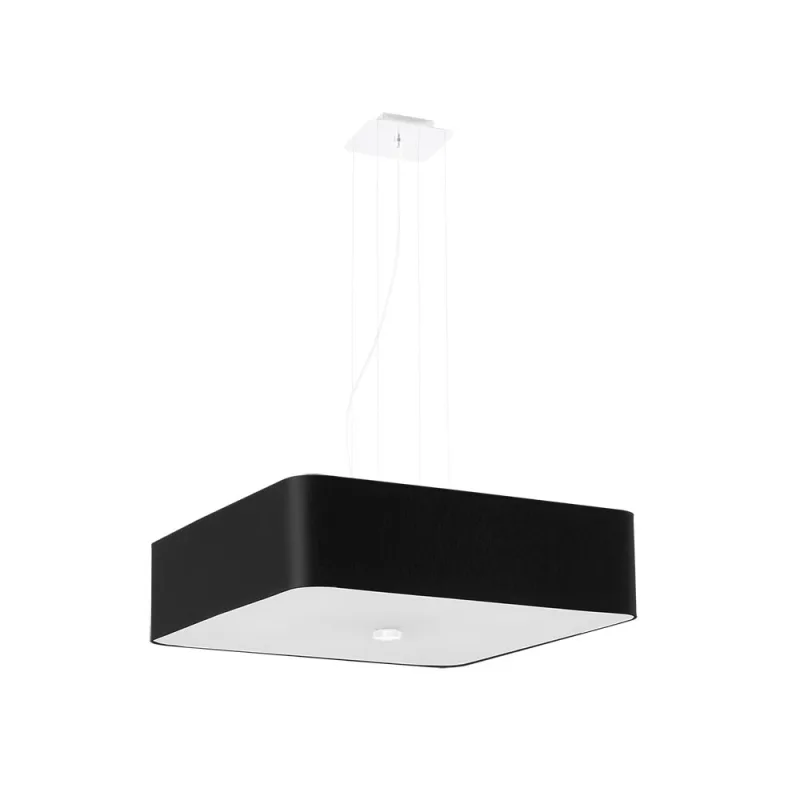 Lámpara suspendida lokko 55 negra e27