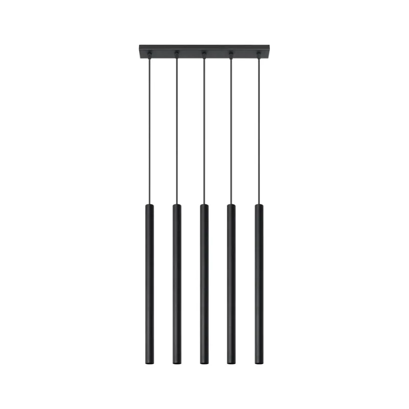 Lámpara de techo pastelo 5 negra g9