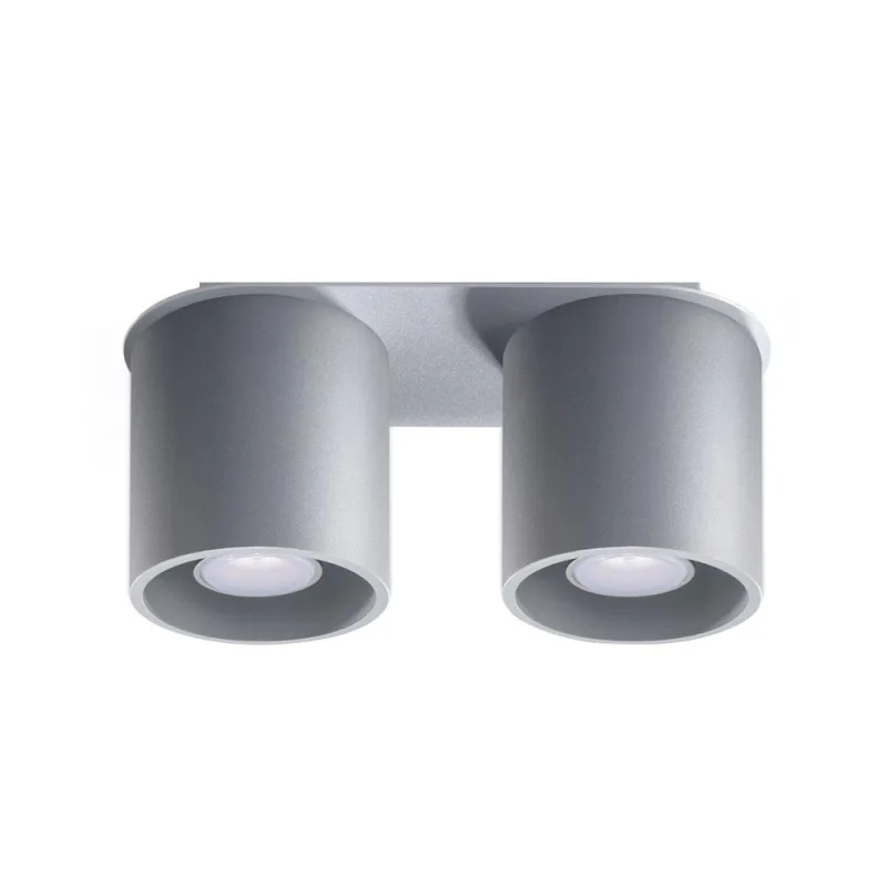Aplique de techo orbis 2 gris gu10