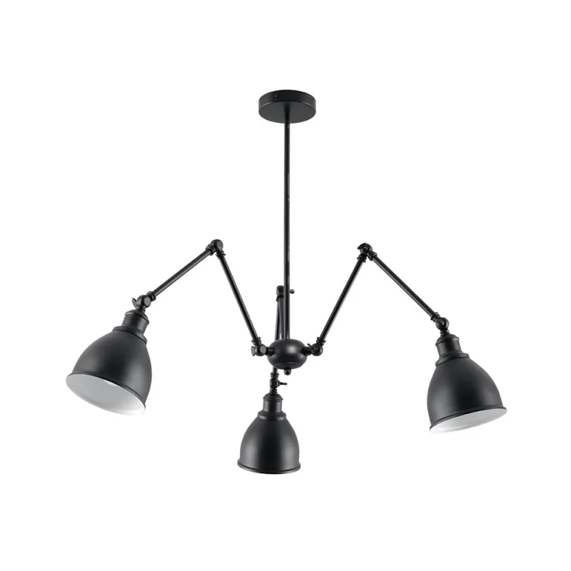 Lámpara suspendida stark shade 3 negro e27
