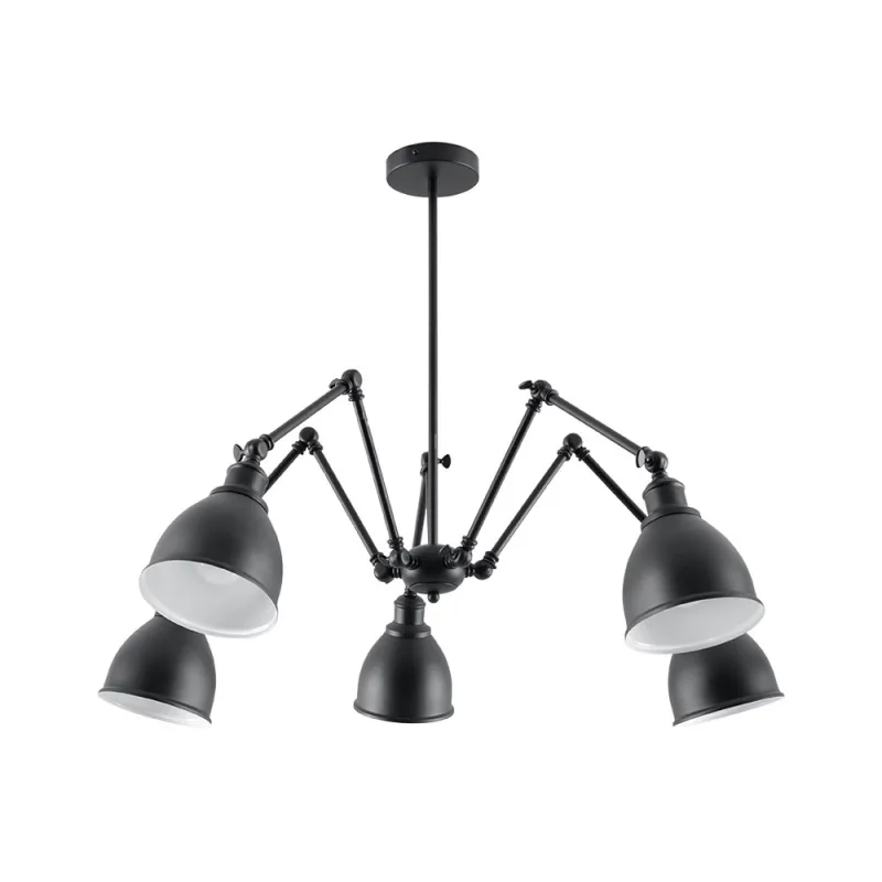 Lámpara suspendida stark shade 5 negro e27