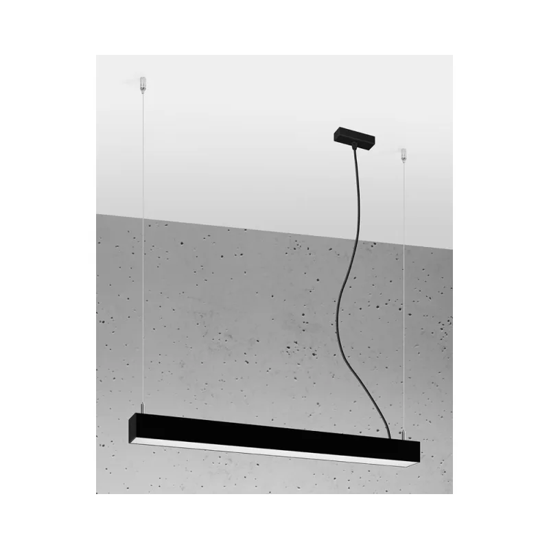 Lámpara de techo pinne led led 65 negro 22w