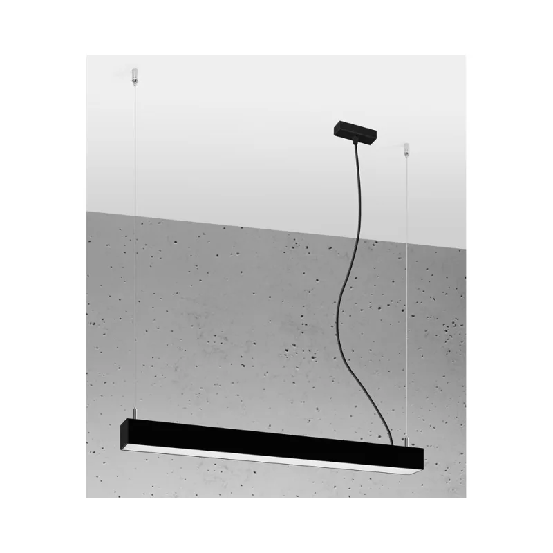 Lámpara de techo pinne led led 65 negro 22w