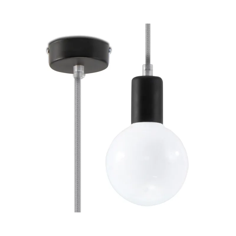 Lámpara de techo edison gris e27