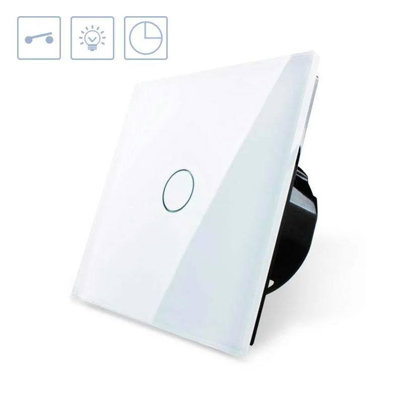 Interruptor táctil con temporizador frontal blanco livolo