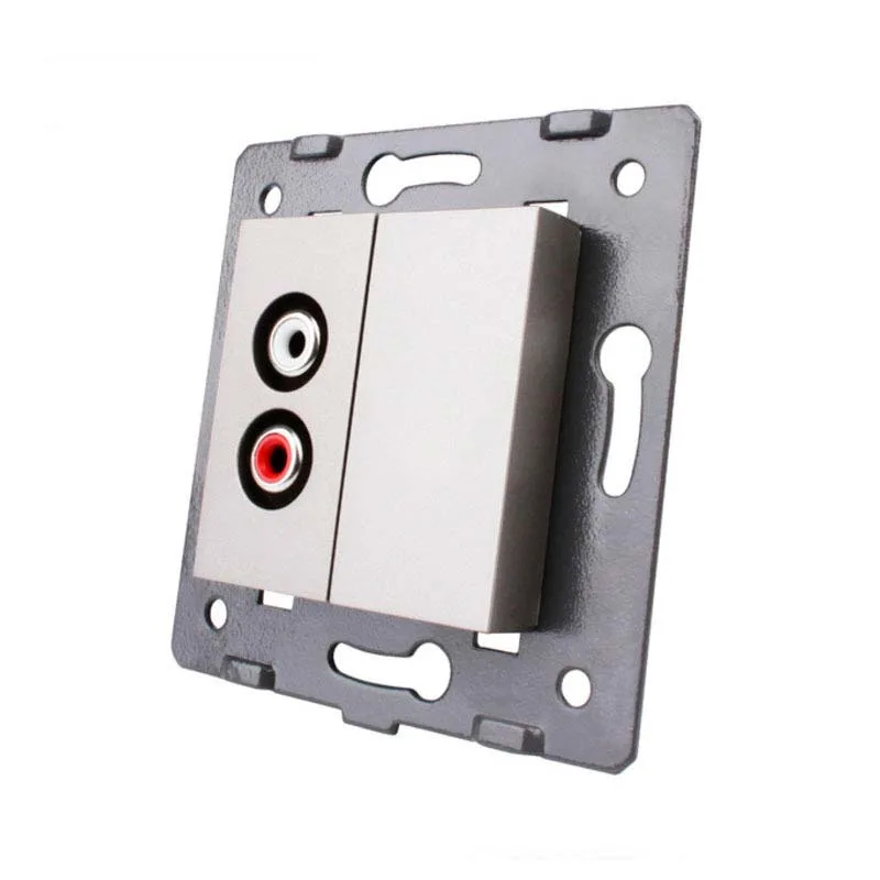 Mecanismo de empotrar audio rca gris livolo