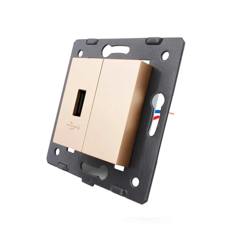 Mecanismo de empotrar enchufe usb golden livolo