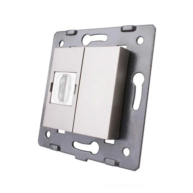 Mecanismo de empotrar hdmi gris livolo