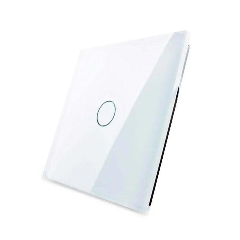 Frontal 1x cristal blanco 1 botón livolo