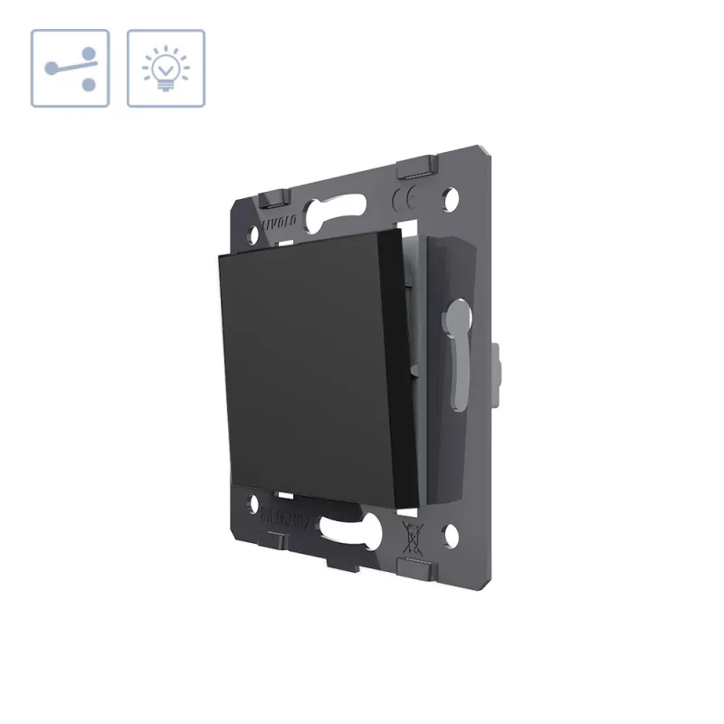 Interruptor conmutador negro livolo