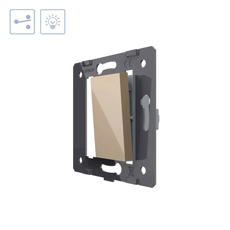 Interruptor conmutador media tecla golden livolo